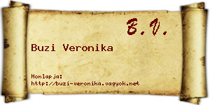 Buzi Veronika névjegykártya